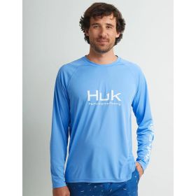 HUK VENTED PURSUIT MAROLINA BLUE LS XL