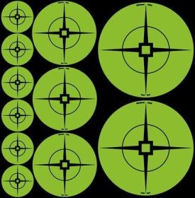 BIRCHWOOD CASEY TARGET SPOTS ASSORT GRN 1in-602in-30 & 3in-10 SHEETS