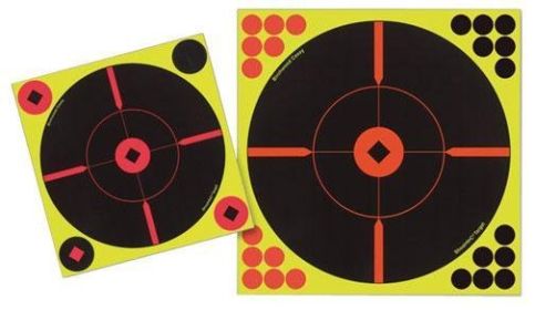BIRCHWOOD CASEY SHOOT-N-C 12in CROSSHAIR BULLS-EYE TARGET - 5-PK