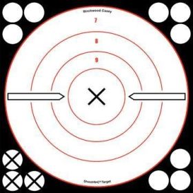 BIRCHWOOD CASEY SHOOT-N-C 12in WHITE/BLACK X-BULLS-EYE - 5-PK