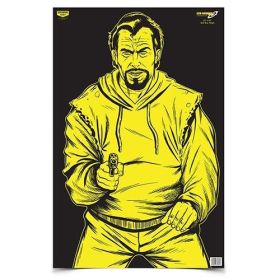 EZE-SCORER 23" X 35" BC BAD GUY BLACK/YELLOW - 5 PAPER-PK (FOLDED)