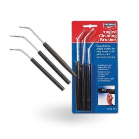 ANGLED CLEANING BRUSHES - BRONZE NYLON & STAINLESS BRUSHES 3-PK