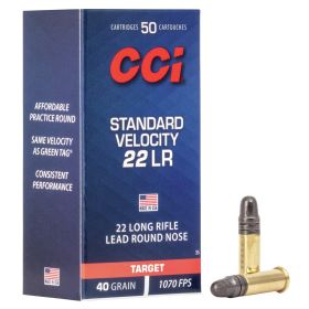 CCI 22 LR STANDARD VELOCITY 40GR LRN AMMO 50RD