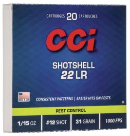 CCI 22 LR SHOTSHELL 12 SHOT AMMO 20RD