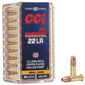 CCI 22 LR VELOCITOR 40GR CPHP AMMO 5000RD CASE