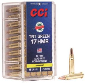 CCI 17 HMR TNT GREEN 16GR HP AMMO 2000RD CASE