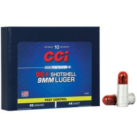 CCI 9MM LUGER SHOTSHELL 4 SHOT AMMO 10RD