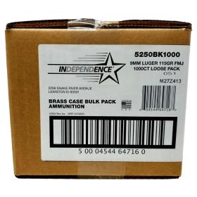 INDEPENDENCE 9MM LUGER 115GR FMJ AMMO 1000RD BULK