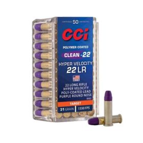 CCI 22 LR HYPER VELOCITY CLEAN -22 PURPLE 31GR LN AMMO 50RD