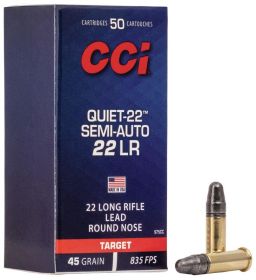 CCI 22 LR 40GR LRN SEMI-AUTO QUIET 22 AMMO 50RD