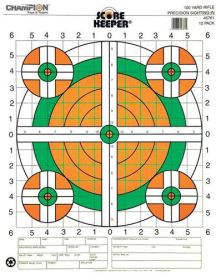Champion Scorekeeper Targets Fluorescent Orange & Green Bull - 100 yd. Rifle Sight-In 12/Pack