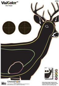 Champion VisiColor High-Visibility Paper Targets Deer 13" X 18" 10/Pack