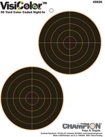 Champion VisiColor High-Visibility Paper Targets 5" Double Bull 10/Pack