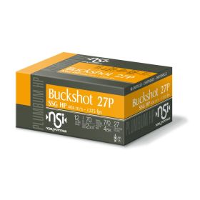 Noble Sport Plumbum Buckshot Shotshells 12 ga 2-3/4" 27 pellet 1325 fps #4 10/ct