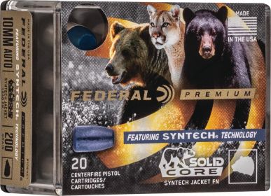 Federal Solid Core Handgun Ammunition 10mm Auto 200 gr TSJ 20/ct