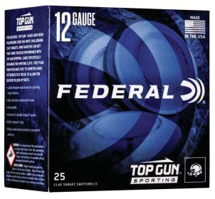 Federal Top Gun Sporting Shotshells 12 ga 2-3/4" 1oz 1300 fps #8 25/ct