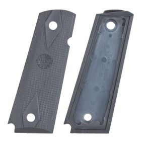 Hogue Colt Government Grips .45 1911 Rubber Grips Panels Checkered - Pewter