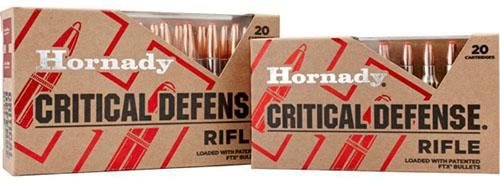 Hornady Critical Defense Rifle Ammunition .308 Win 155 gr FTX 20/ct