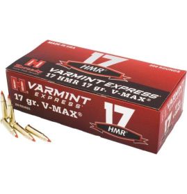 Hornady Varmint Express Rimfire Ammunition .17 HMR 17gr V-MAX 2550 fps 200/rd
