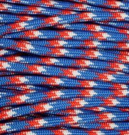 Mero 550 Paracord - 100' 550 lb Red/White/Blue Camo