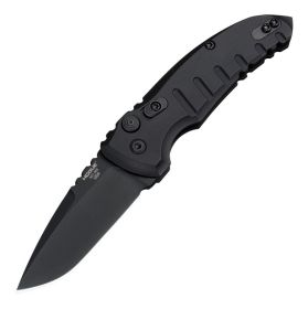Hogue A01-Microswitch Automatic Folder Knife 2-3/4" Drop Point Blade Black