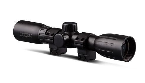 Konus KONUSFIRE 4x32mm Rifle Scope w/.22 Dovetail Mounting Rings 30/30 Reticle Black Matte