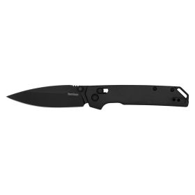 Kershaw Iridium Folding Knife 3-2/5" Spear Point Blade Black