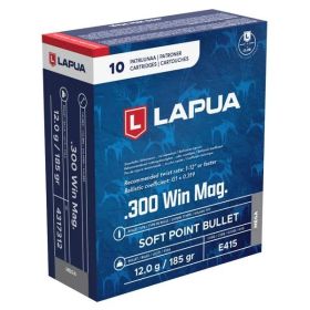 Lapua Rifle Ammunition .300 Win Mag 185gr Mega SP 2723 fps 10/ct
