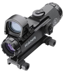 BLEMISHED Leupold Mark 4 HAMR Rifle Scope with DeltaPoint (Incl. Flat Top Mount) - 4x24mm Illum. CM-R2 & 3.5 MOA 32' 2.7" Matte