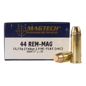 MagTech Handgun Ammunition .44 Mag 240 gr. FMJ 1180 fps 50/ct