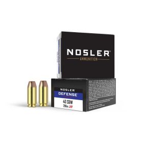 Nosler Bonded Performance Defense Handgun Ammunition .40 S&W 200 gr Bond-JHP 900 fps 20/ct