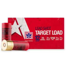 Target Load 12ga 2-3/4" 1 1/8 oz #7.5 SHOT 1250FPS 25RD