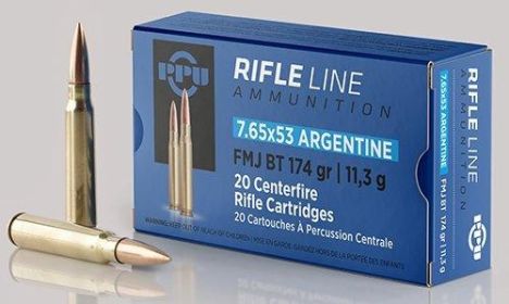 PRIVI 7.65X53 ARGENTINE FMJ 174 GR 20 RDS