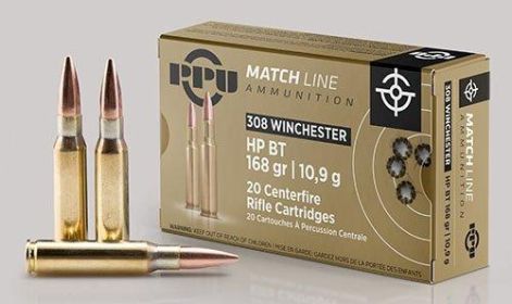 PRIVI 308 WIN HP BT MATCH 168GR 20 RDS