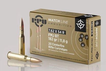 PRIVI 7.62X54R MATCH FMJ 182GR 20 RDS