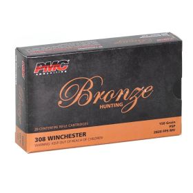 PMC Bronze Rifle Ammunition .308 Win 150gr PSP 2820 fps 20/ct