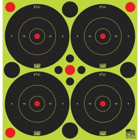 Pro-Shot 3" SplatterShot Green Bullseye Targets Peel and Stick with Pasters 48/ct