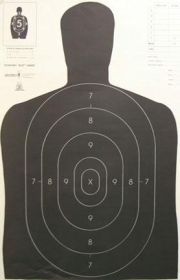 Speedwell Official NRA Police Qualification Silhouette Police Silhouette - Black - 200/Pack