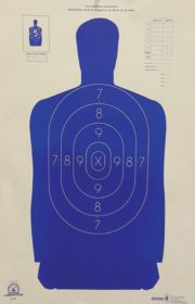 Speedwell Official NRA Police Qualification Silhouette Police Silhouette Reduced 50 ft. 14" X 21.5"