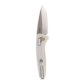 SOG Knives One-Zero AU Folding Knife 3-1/10 Drop Point Blade Silver Chrome
