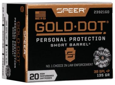 SPEER 38 SPL +P 135 GR HP SHORT BARREL 20rd