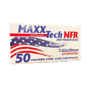 Maxxtech NFR 7.62x39 123gr FMJ Boxer Primed 50/RD