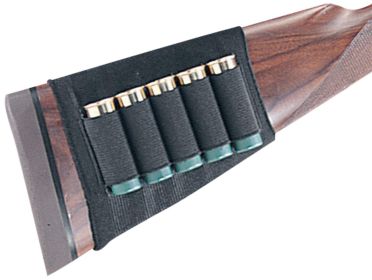 Uncle Mike's Plain Black Cartridge Holder for Shotgun Buttstock